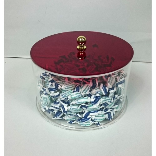 Contenitore porta caramelle a forma cilindrica barattolo H12 cm